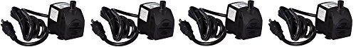 Jebao PP388/AP-388 Submersible Fountain Pump, 198 GPH, 4-Pack