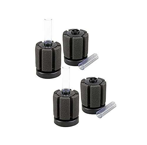 CNZ XY-180 Aquarium Air Driven Biochemical Bio Sponge Filter Up to 10 gallon, 4-pack