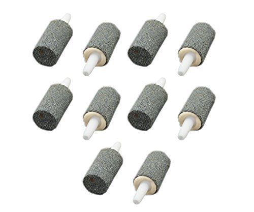 CNZ 1-Inch Aquarium Air Stones, 10-Pack Mineral Bubble Diffusers