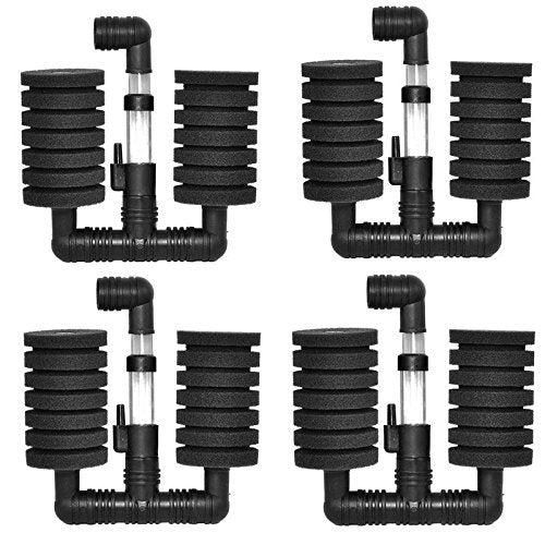 XINYOU XY2831_4pk Air Pump Sponge Filter for Aquarium,Black