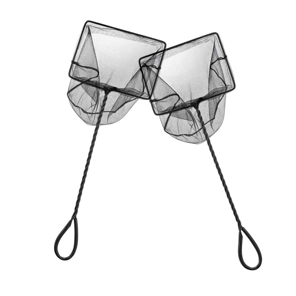 CNZ 8" Aquarium Fish Net with Long Handle, 2-pack