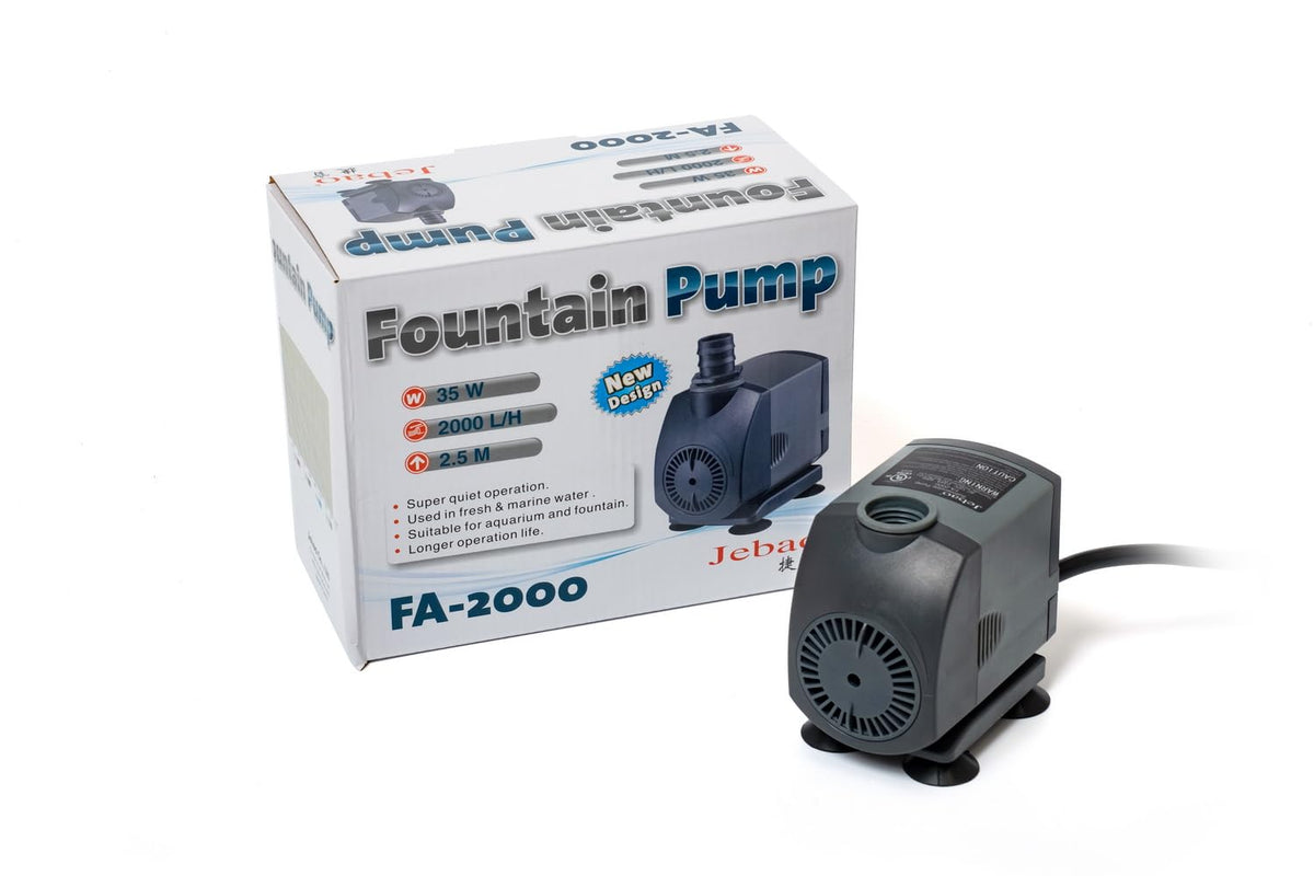 Jebao FA-2000 530GPH Submersible Fountain Pump for Hydroponics, Aquaponics, Waterfall, Fish Pond