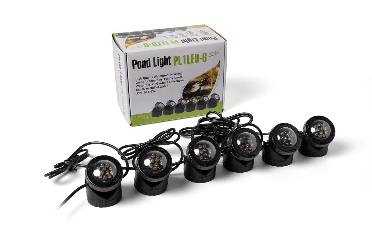 Jebao Submersible Fountain Fish Pond LED Light, Set of 6