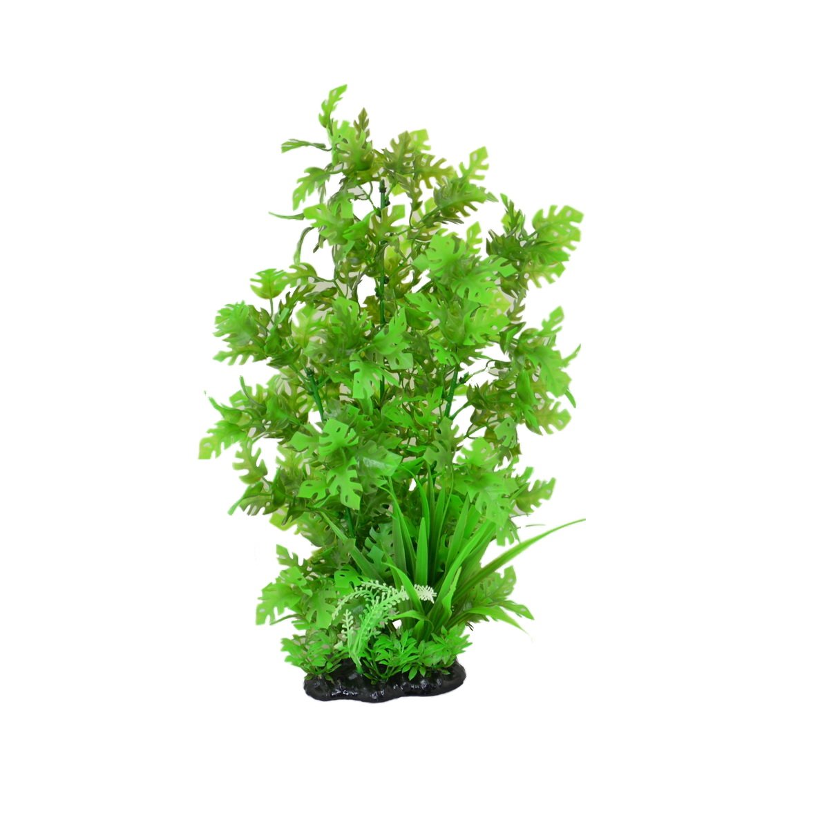 CNZ Aquarium Decor Artificial Plastic Plant, Green, 15-inch