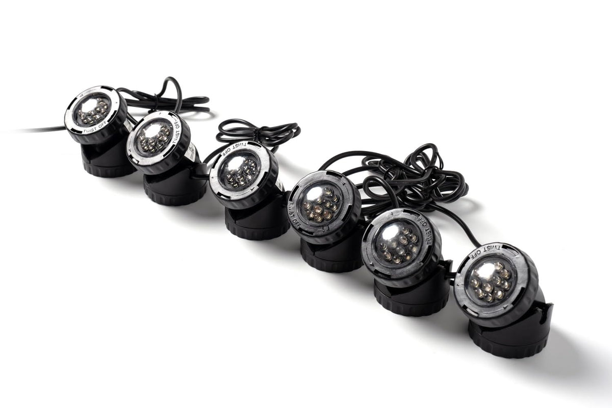 Jebao Submersible Fountain Fish Pond LED Light with Photocell Sensor, Set of 6 - view 3