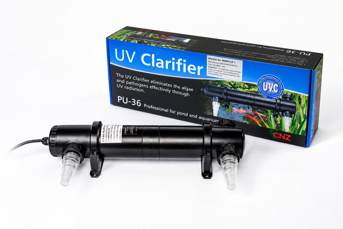 CNZ PU-36 Pond and Aquarium UV-C Clarifier, 36-watt