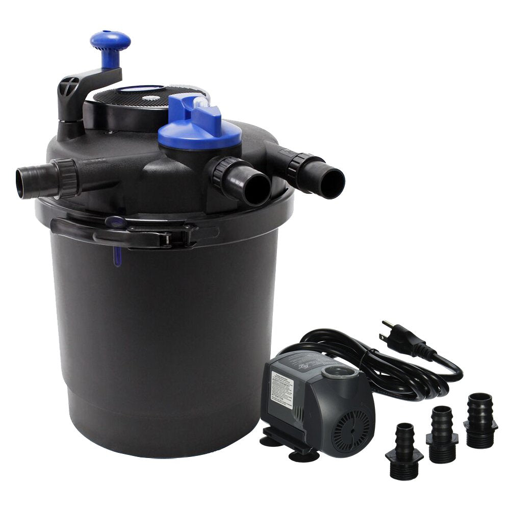 CNZ CPF-2500 Bio Pressure Pond Filter with 13w Clarifier, 1200GPH Pump