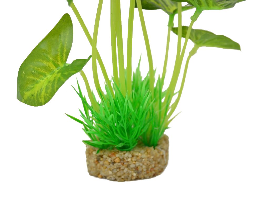 CNZ Aquarium Decor Artificial Plastic Plant, Green, 9.5-inch - view 3