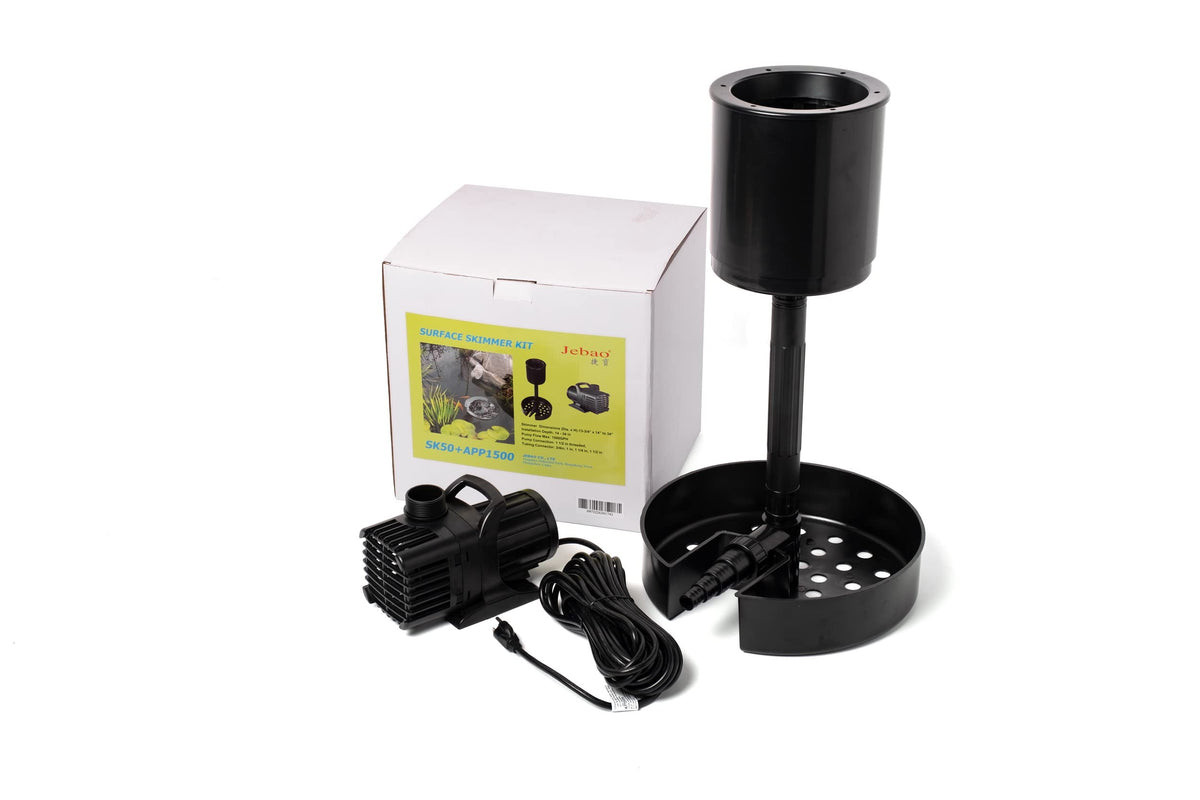 Jebao 1500gph In-pond Surface Skimmer Pump Kits, 14" to 34"