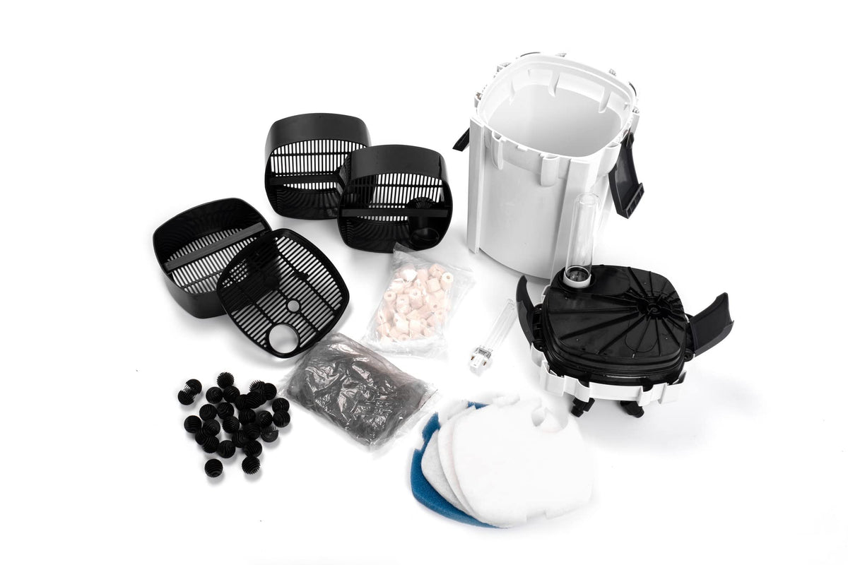 CNZ HW-703B Aquarium Canister Filter with 9W UV-C Clarifier, 370 GPH - view 5
