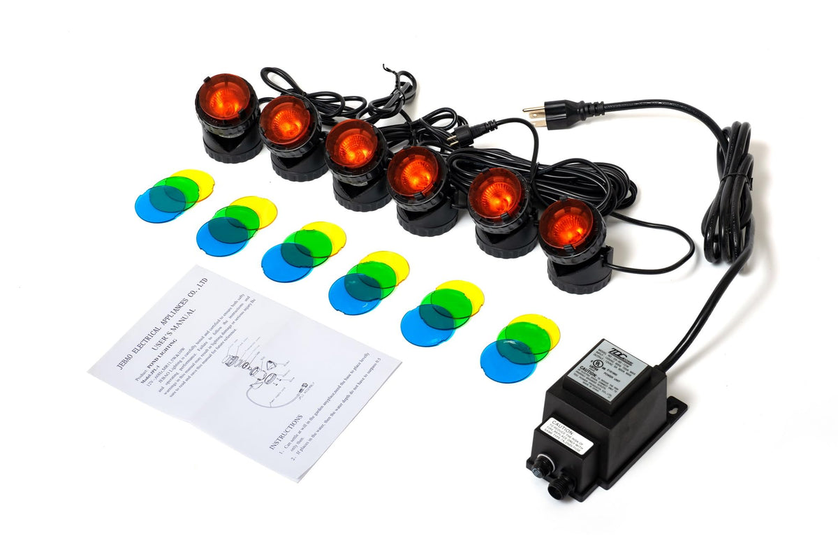 Jebao 60W Submersible Halogen Pond Light Kit, 6-Pack - view 7