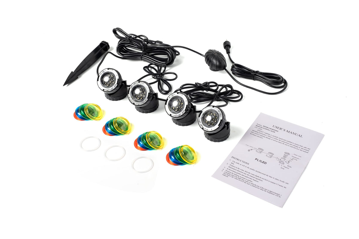 Jebao Fountain Pond Submersible LED Light with Sensor, Set of 4 - view 3