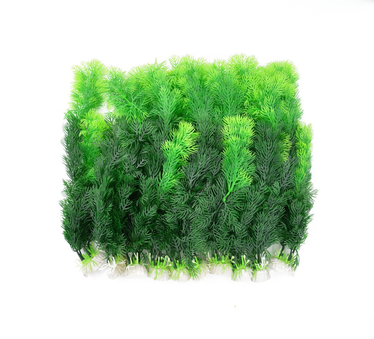 CNZ Aquarium Decor Artificial Plastic Plant Green 10pcs Grass 12-inch