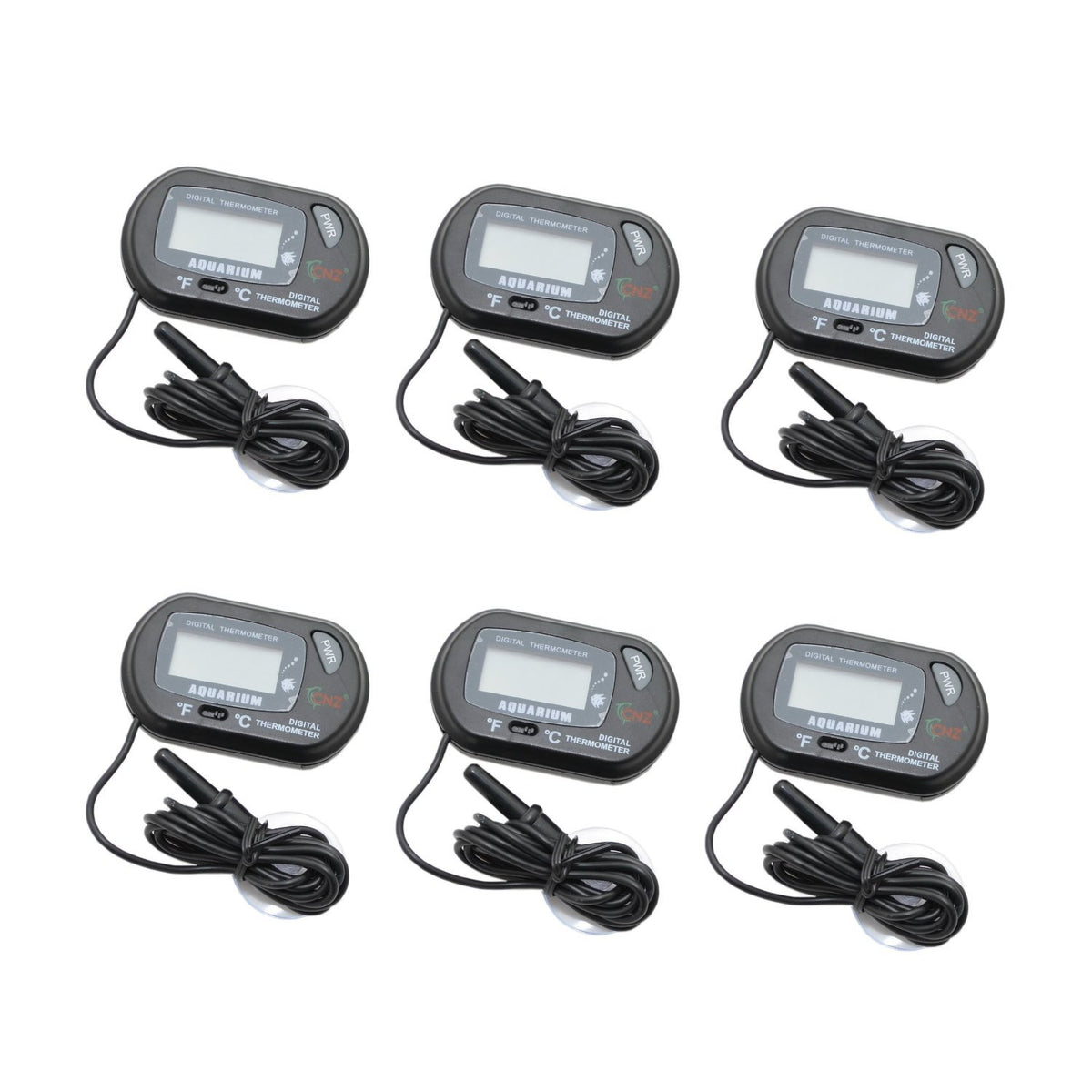 CNZ Digital LCD Thermometer, 6-Pack