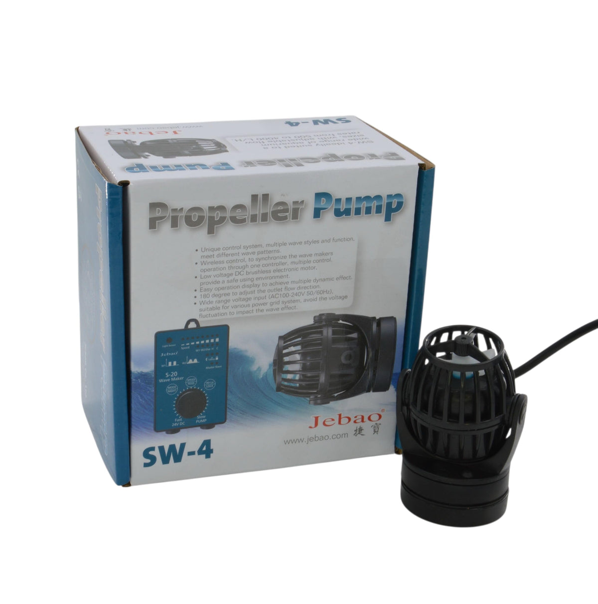 Jebao SW4 Propeller Water Pump Wave Maker with Controller and Magnet Mount - view 5