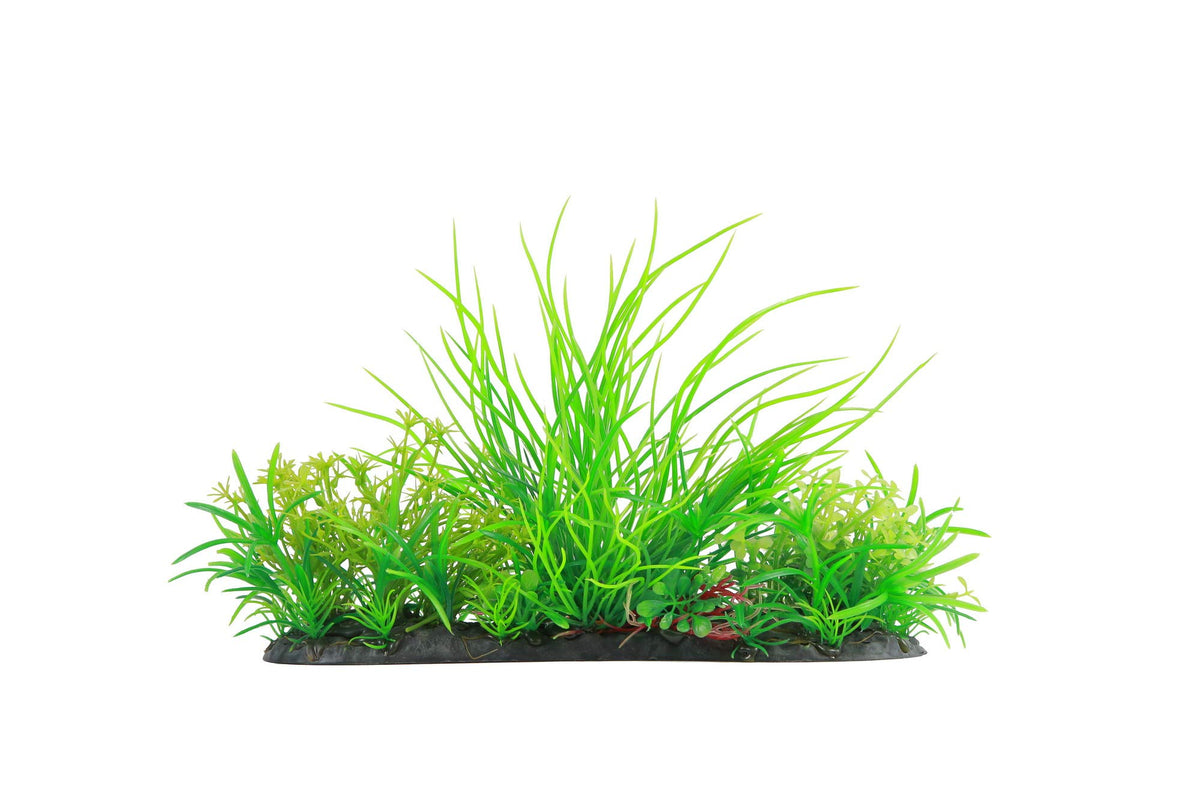 CNZ Aquarium Aquascape Artificial Plastic Plant, 10.5-inch x 8-inch, Green