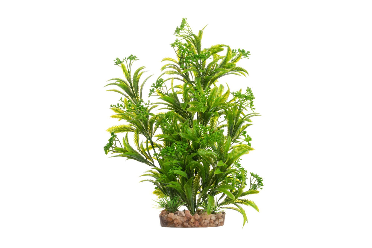 CNZ Aquarium Decor Artificial Plastic Plant, Green, 11.8-inch