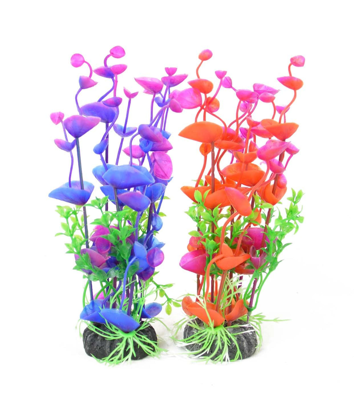 CNZ Aquarium Decor Artificial Plastic Plant 8-inch, 2-piece