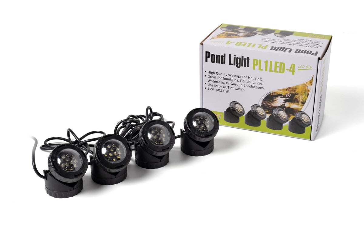 Jebao Fountain Pond Submersible LED Light with Sensor, Set of 4