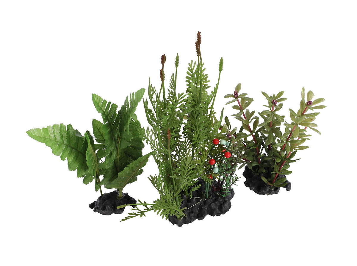 CNZ 3-Pack Artificial Aquarium Plants, 7-inch - view 2