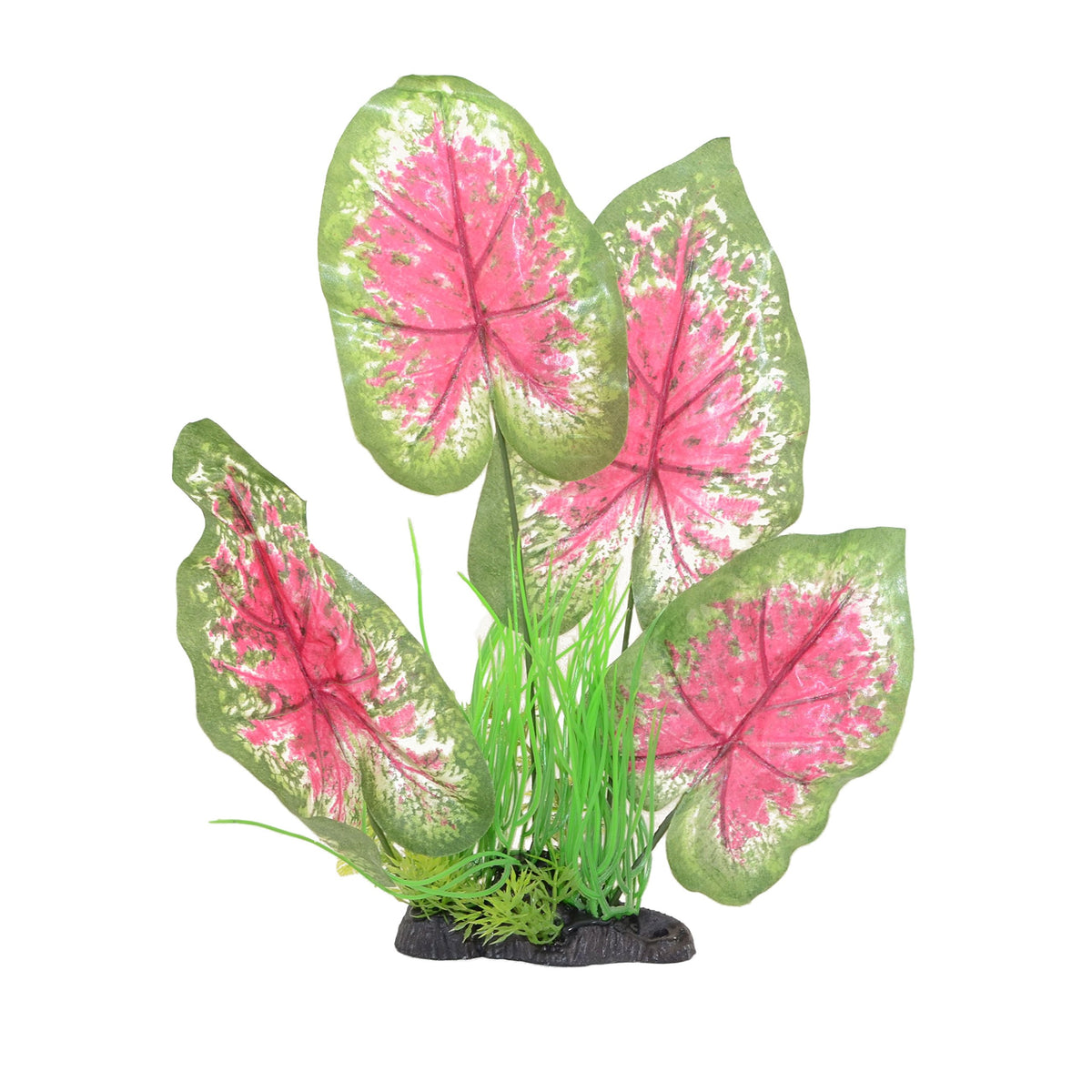 CNZ 13-Inch Artificial Aquarium Plant, Green & Red