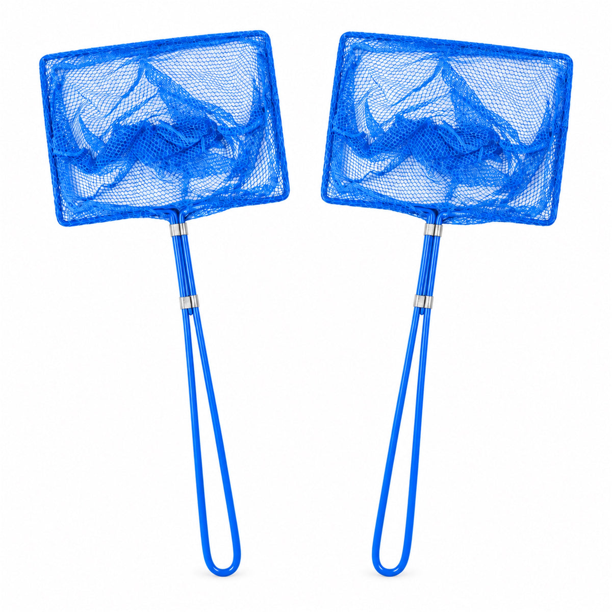 CNZ 8-inch blue aquarium fish nets, 2-pack