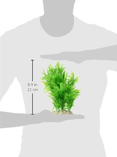 CNZ Aquarium Decor Fish Tank Artificial Plastic Plant, 8.9-inch Green - view 2
