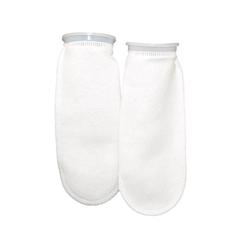 CNZ 200 Micron Felt Filter Sock with Plastic Ring (4" x 13" 2-pack)