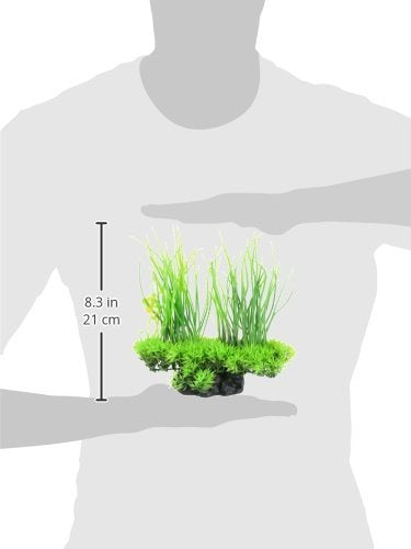 CNZ Aquarium Decor Fish Tank Artificial Plastic Plant, 8.3-inch Green - view 2