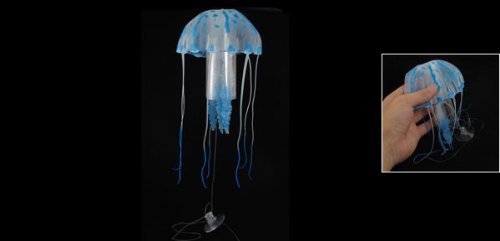 Aquarium Tank Silicone Emulational Jellyfish Ornament Medium Size, Set of 5 - view 2