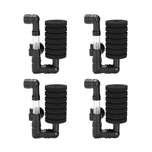 XINYOU XY-2830 Aquarium Bio-Sponge Filter, Black (4-pack)