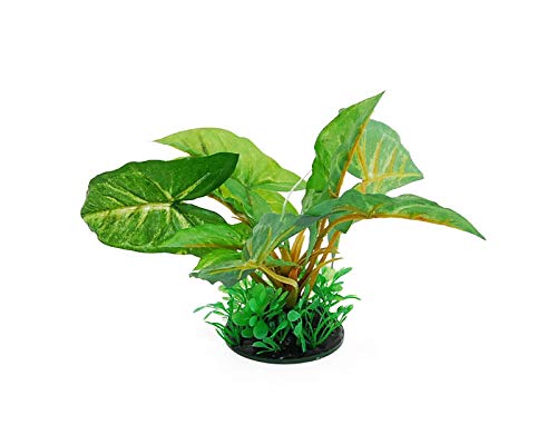 CNZ Aquarium Decor Artificial Plastic Plant Green 6" Tall, 3-Pack - view 2