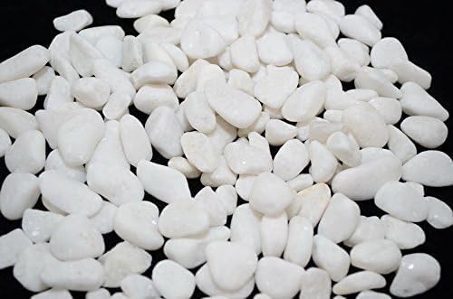 CNZ Natural Polished Pebble Stone, Snow White, 10-pound - view 4