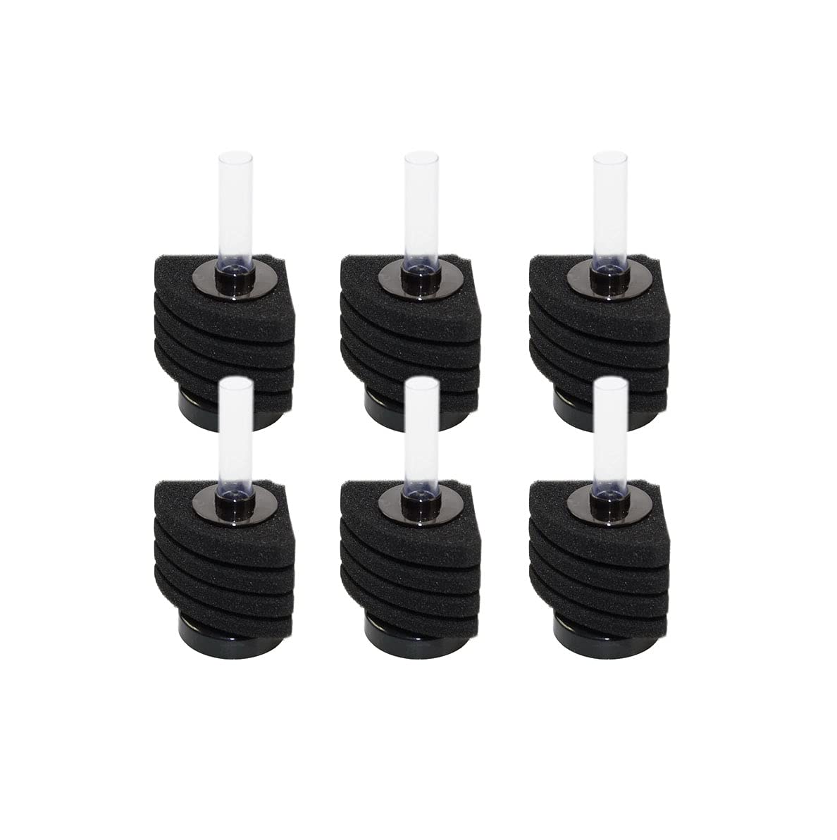 CNZ XY-2890 Corner Filter Air Driven Bio Sponge Up to 15 gallons, 6-pack