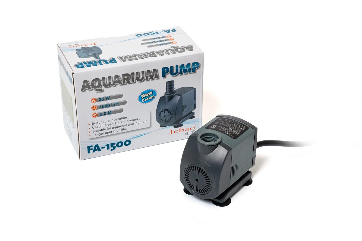 Jebao FA-1500 350GPH Submersible Fountain Pump for Hydroponics, Aquaponics, Waterfall, Fish Pond