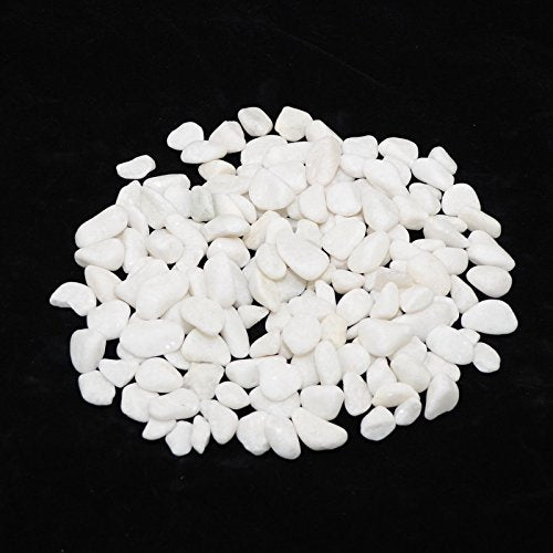 CNZ Natural Polished Pebble Stone, Snow White, 10-pound - view 3