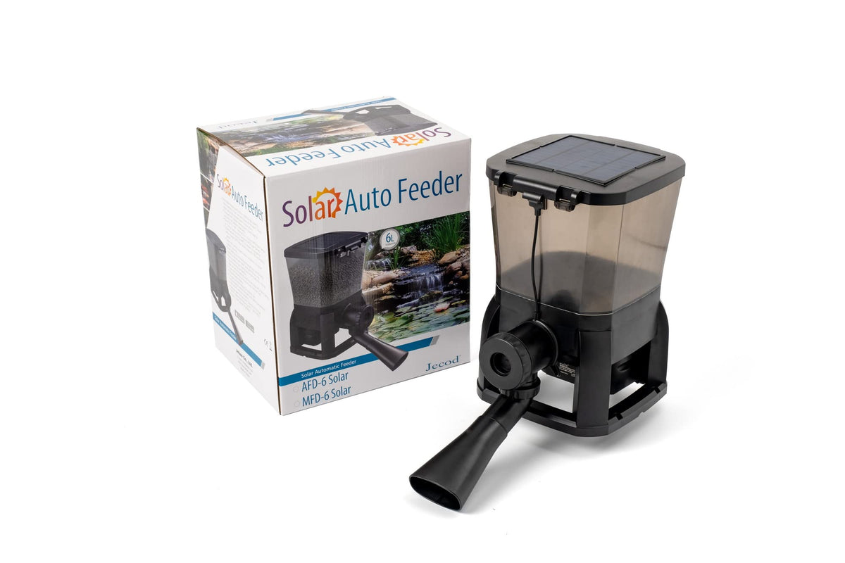 Jebao AFD-6 Solar Automatic Pond Fish Feeder, 6L Food Capacity