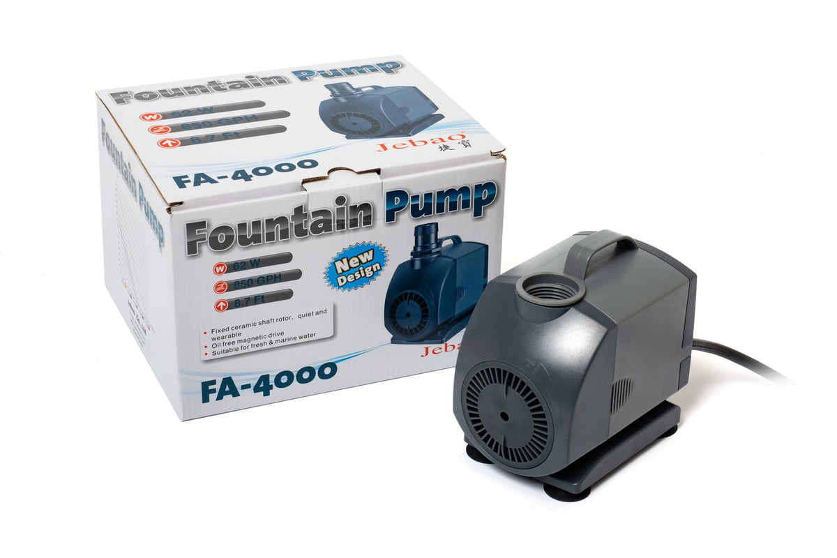Jebao Submersible Fountain Pump for Hydroponics, Aquaponics, Waterfall, Fish Pond (FA-4000 850gph)
