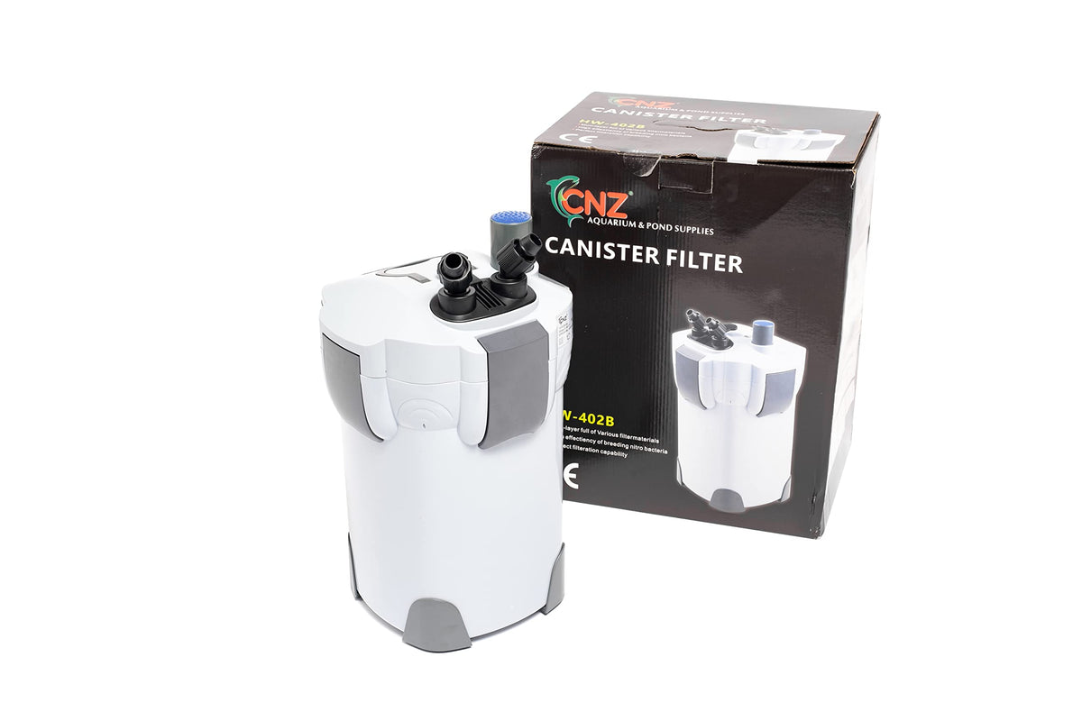 CNZ HW-402B 265GPH Canister Filter with Built-in 9w Sterilizer White