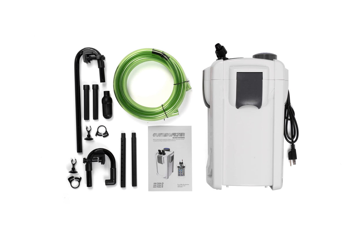 CNZ HW-703B Aquarium Canister Filter with 9W UV-C Clarifier, 370 GPH - view 6