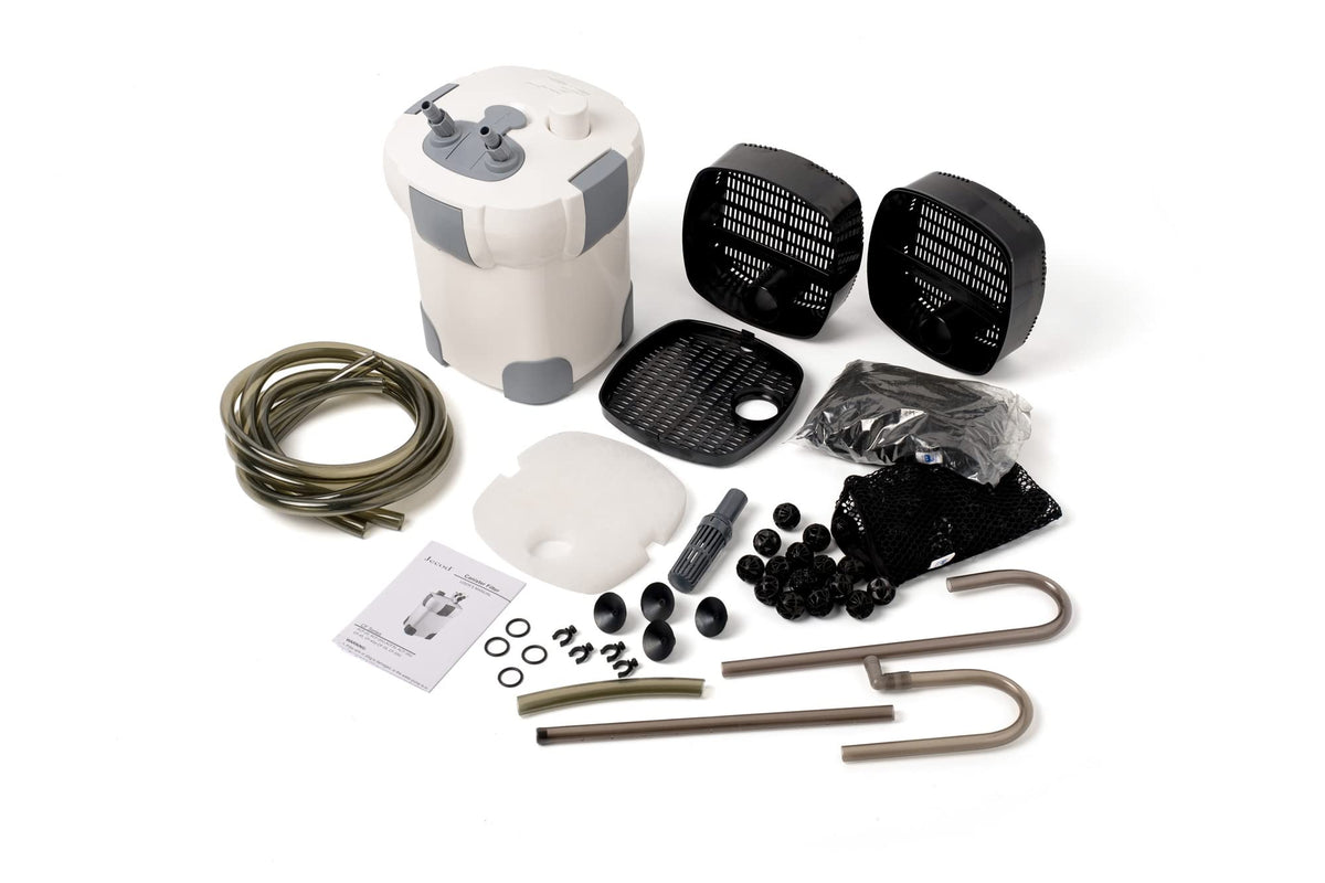 Jebao Canister External Aquarium Filter with Filtration Media (ACF-20, 198GPH) - view 5