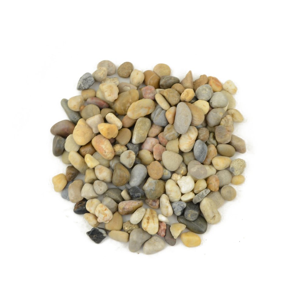 CNZ Decorative River Pebbles, Mixed Color, 5lbs, 0.5"-0.8"