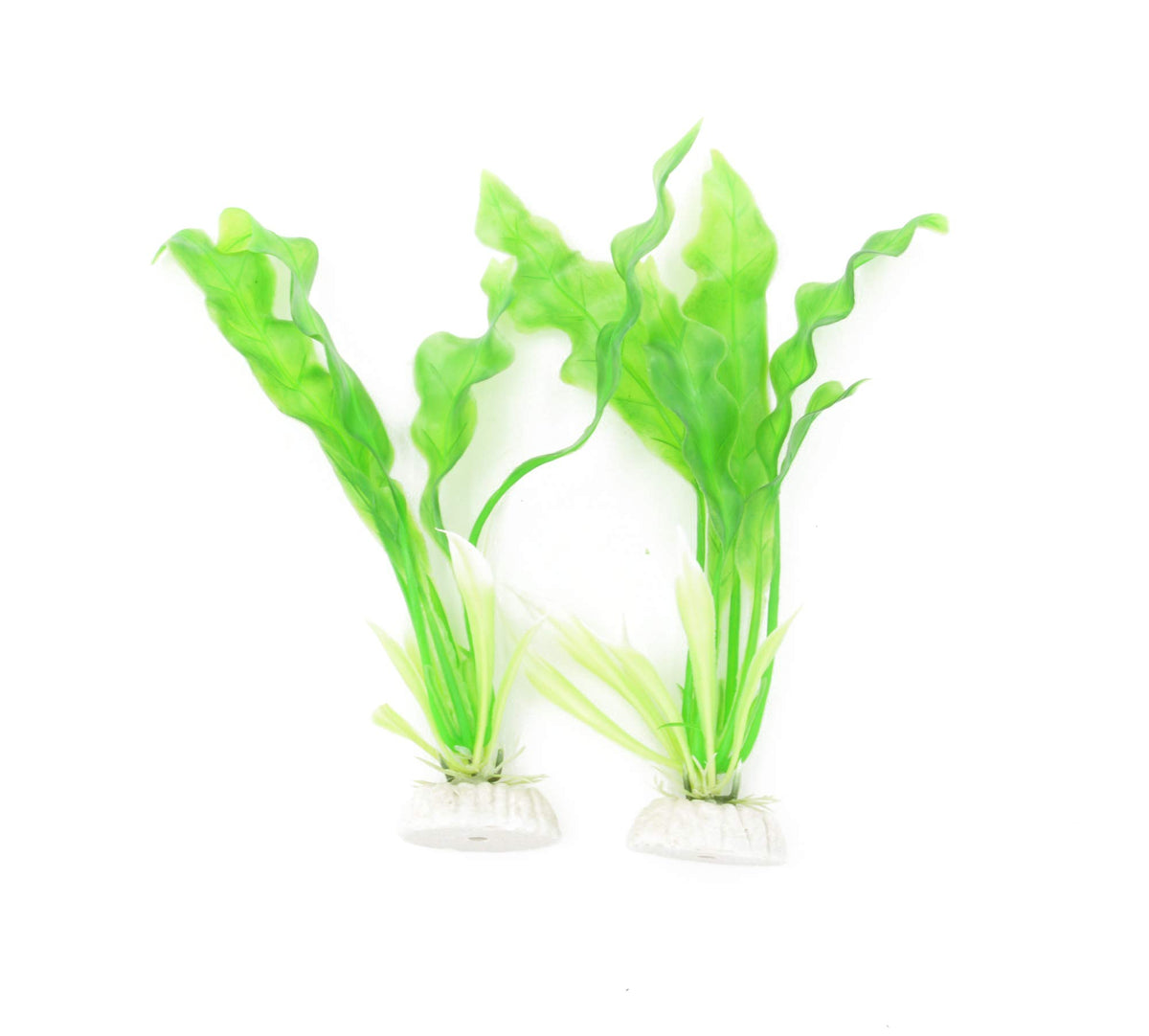 CNZ 10-Piece Assorted Color Aquarium Artificial Plants with Ceramic Bases - view 3