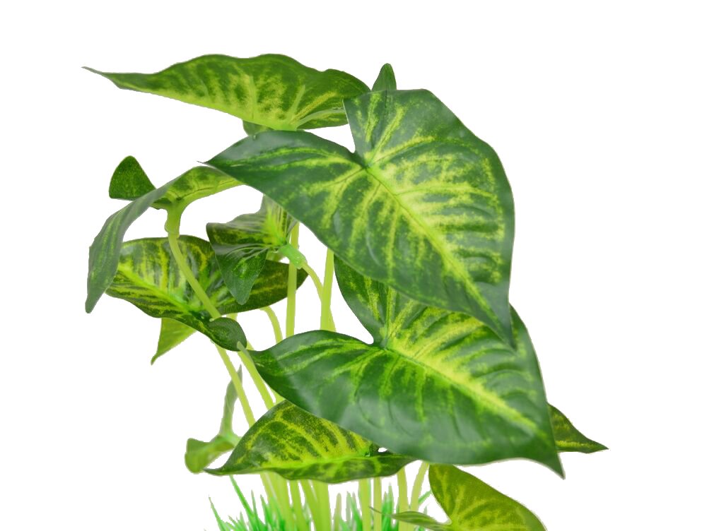 CNZ Aquarium Decor Artificial Plastic Plant, Green, 9.5-inch - view 4