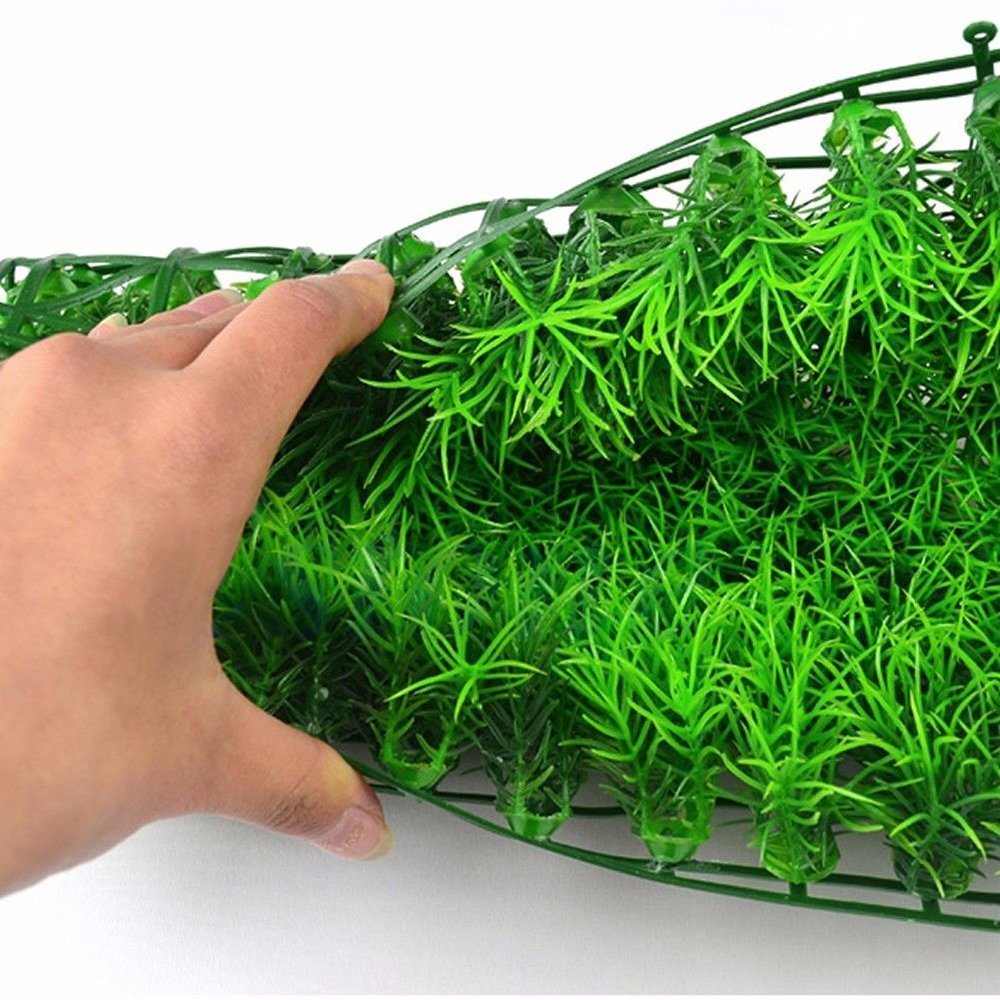 CNZ Aquarium Decor Fish Tank Decoration Ornament Artificial Plastic Plant Green (10" x 10" Mat) - view 2