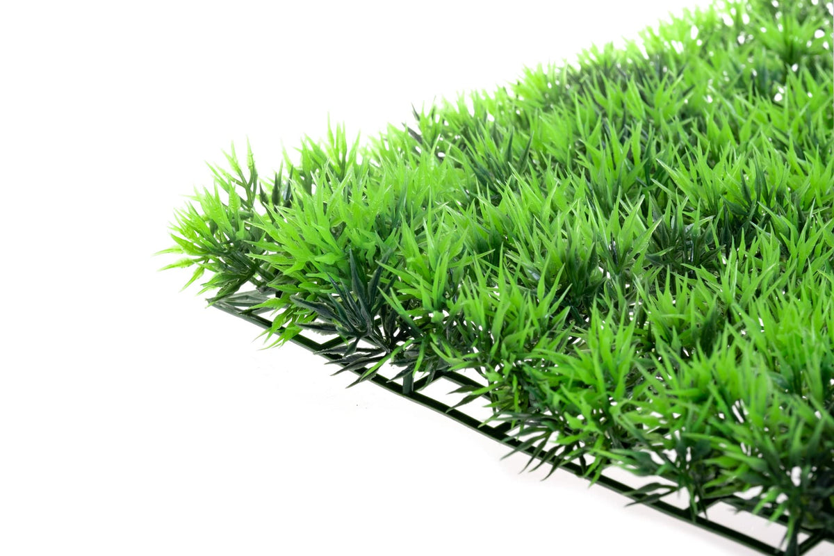 CNZ Aquarium Decor Fish Tank Decoration Ornament Artificial Plastic Plant 10" x 10" Green Mat, 3-Pack - view 5