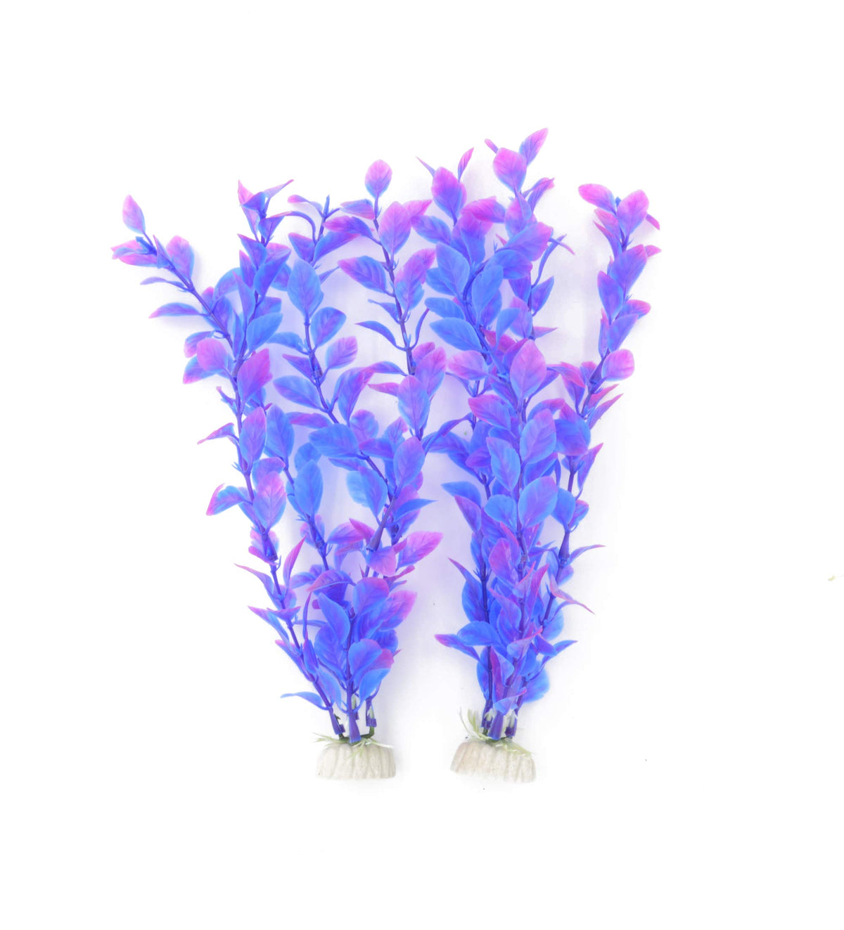 CNZ 10-Piece Assorted Color Aquarium Artificial Plants with Ceramic Bases - view 4