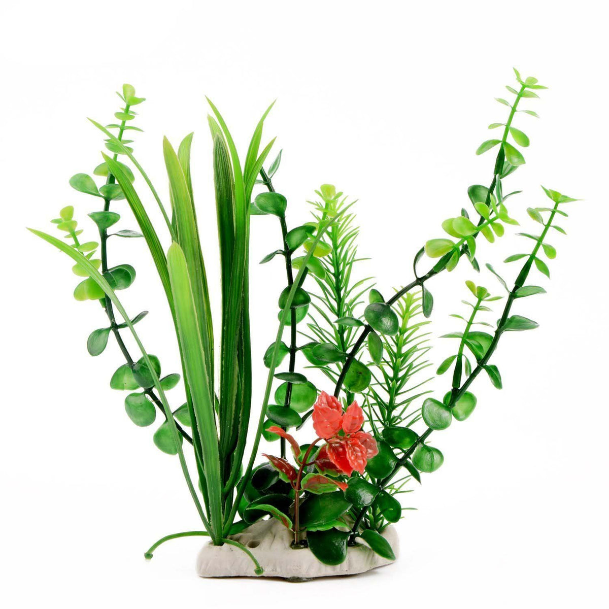 CNZ 9-Inch Artificial Aquarium Plant, Green Plastic Fish Tank Decoration