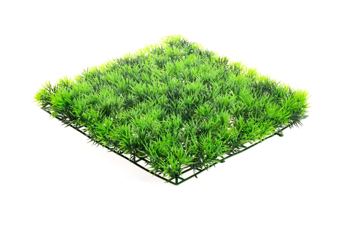 CNZ 9" x 9" Artificial Aquarium Plant Mat, Green