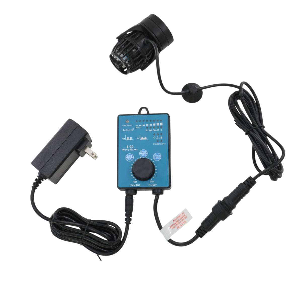 Jebao SW4 Propeller Water Pump Wave Maker with Controller and Magnet Mount
